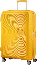 American Tourister Soundbox Spinner 4 Μεγάλη Βαλίτσα με ύψος 77cm σε Κίτρινο χρώμα