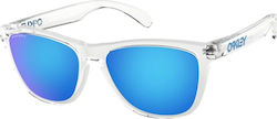 Oakley Frogskins Sunglasses Transparent with Acetate Frame & Blue Lens