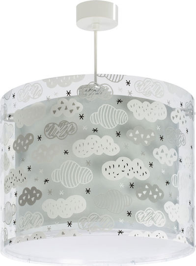Ango Clouds O singură lumină Lumină de tavan pentru copii Suspendata din plastic 60W cu suport pentru bec E27 Gri