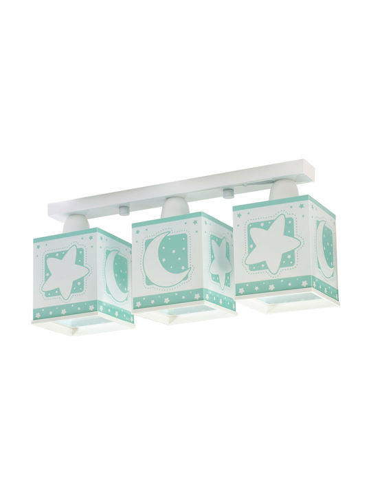 Ango Kids Plastic Chandelier Mount Ceiling Light E27 Moon Green 23W