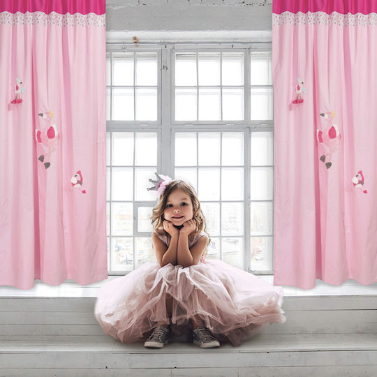 Das Home Dream Line Embroidery Kids Curtain with Suspenders