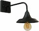 GloboStar Vintage Lamp Wall with Socket E27 Black 17x17x18cm