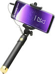 Combo Monopod Selfie Stick με Καλώδιο 3.5mm Χρυσό
