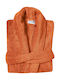 Das Home Happy 1457 Bathrobe with Collar Orange 430gr/m²