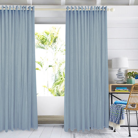 Das Home 2182 Cu Capse Perdele Albastru Deschis 450x260 cm