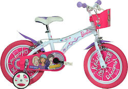 Dino Bikes Barbie 14" Παιδικό Ποδήλατo BMX Πολύχρωμο