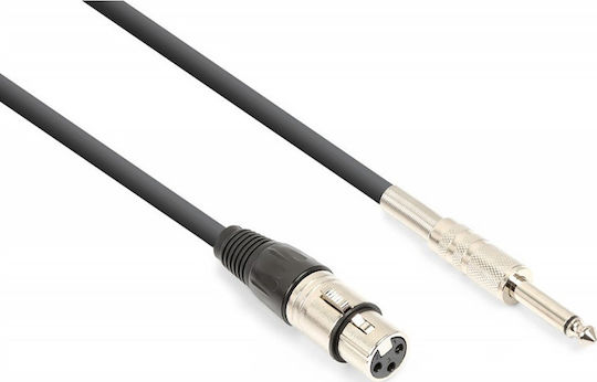 Vonyx XLR Cable Female - 6.3mm Male Black 6m 177.740