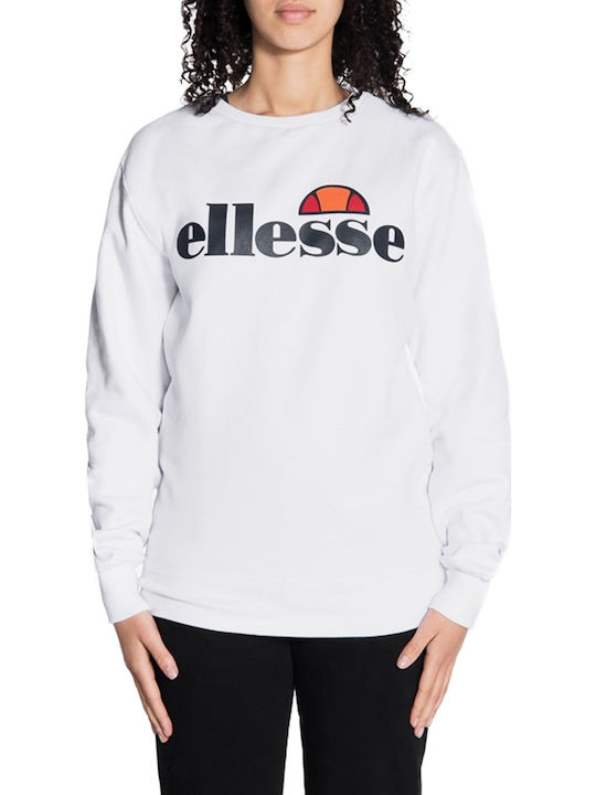 Ellesse Agata Μακρύ Γυναικείο Φούτερ Λευκό