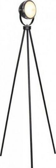 Aca Harley Vintage Stehlampe H145xT56cm mit Lampenbirnensockel E14 Schwarz Matt