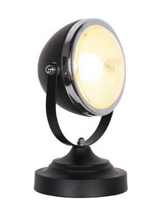 Aca Tischlampe Dekorative Lampe mit Fassung für Lampe E14 Schwarz