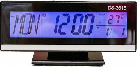 Factory DS-3618 Επιτραπέζιο Ψηφιακό Ρολόι Μαύρο με Ξυπνητήρι Factory DS-3618 Επιτραπέζιο Ψηφιακό Ρολόι Μαύρο με Ξυπνητήρι