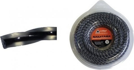 Nakayama Carbon3 Twist Μεσινέζα Τρίγωνη Στριφτή Μήκους 23m και Πάχους 4.2mm