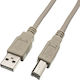 Powertech USB 2.0 Cable USB-A male - USB-B male Γκρι 1m (CAB-U095)