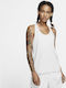 Nike Γυναικεία Μπλούζα Αμάνικη Λευκή
