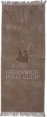 Greenwich Polo Club 2811 Πετσέτα Θαλάσσης με Κρόσσια Καφέ 170x70εκ.