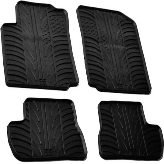 Lampa Set of Front and Rear Mats 4pcs Tray Type for Citroen C2 2010 Black