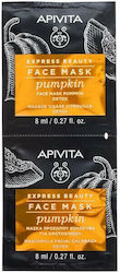 Apivita Express Beauty mit Kürbis Gesichtsmaske für das Gesicht für Entgiftung 2Stück 8ml