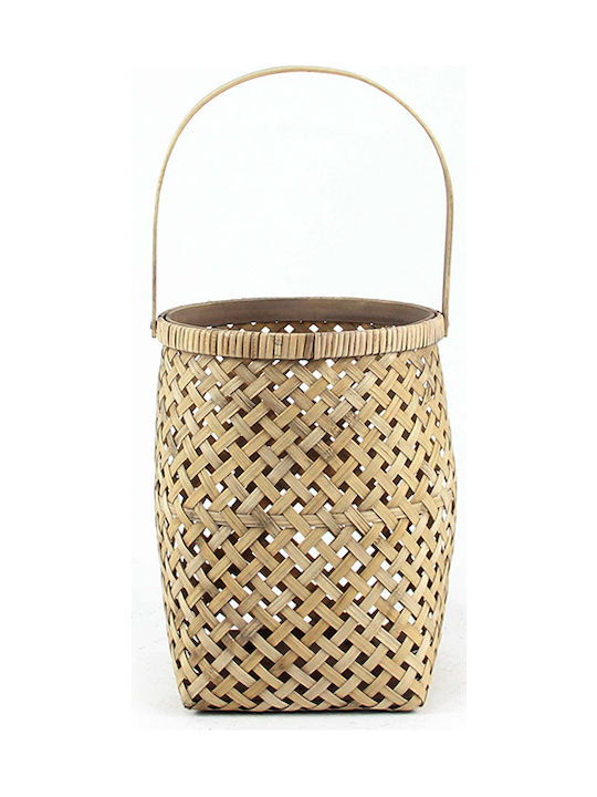 Zaros Lantern Bamboo Tabletop Beige 23x23x28.5εκ. 1pcs