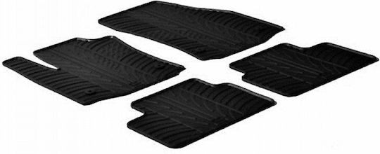 Lampa Set of Front and Rear Mats 4pcs Tray Type for Opel Meriva 2010-2017 Black
