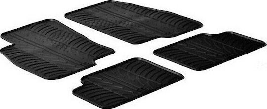Lampa Set of Front and Rear Mats 4pcs Tray Type for Fiat Grande Punto 2012+ Black