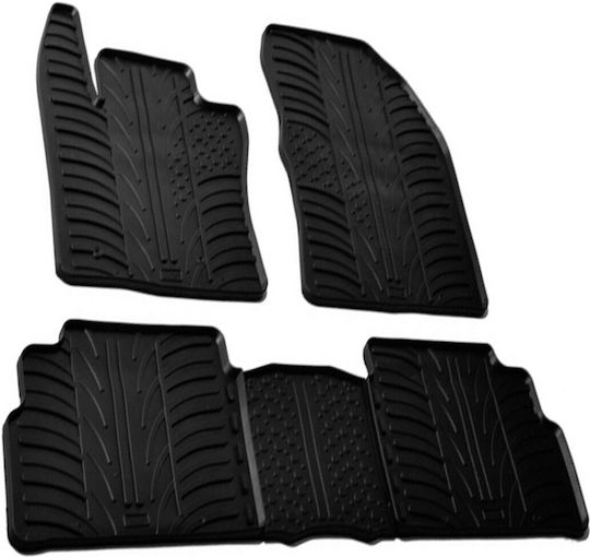 Lampa Set of Front and Rear Mats 5pcs Tray Type for Toyota Verso 2018 Black