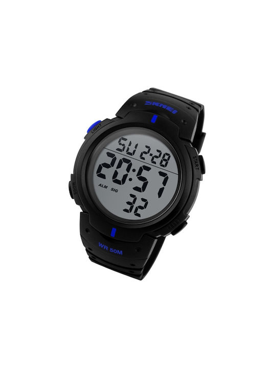 Skmei Digital Uhr Batterie mit Kautschukarmband Black/Blue