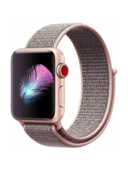 Tech Protect Nylon Apple Watch Pink Sand 42mm Strap Fabric Pink