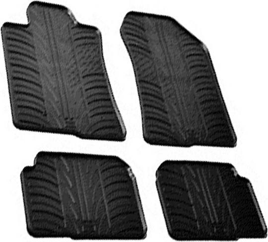Lampa Set of Front and Rear Mats 4pcs Tray Type for Toyota Corolla Verso Black