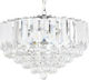 Aca Chandelier with Crystals 3xE14 Transparent 38.5cm SF175323PC