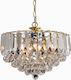 Aca Chandelier 3xE14 Gold 5cm Ακρυλικός SF175323PG