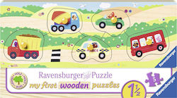 Wooden Kids Peg Puzzle All Rerste Vehicles 5pcs Ravensburger