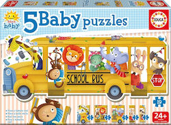 Детски Пъзел Animals School Bus за 2++ Години 19бр Educa