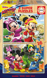 Ξύλινο Παιδικό Puzzle Mickey Roadster Racers 32pcs για 3+ Ετών Educa