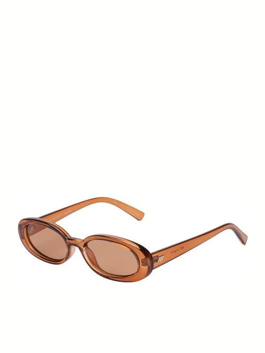 Le Specs Outta Love Caramel Tan Ochelari de soare Maro cu Cadru & Maro Lentilă