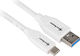 Sharkoon USB 3.1 Cable USB-C male - USB-A Λευκό 1m