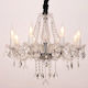 Aca Gladiolo Chandelier Candlestick 8xE14 Transparent 57cm BLK80418PCC