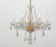 Aca Gladiolo Chandelier Candlestick 6xE14 Transparent 51cm BLK80416PCC
