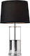 Aca Modern Table Lamp E27 Black/Silver