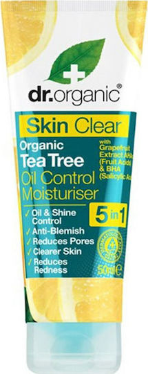 Dr.Organic Tea Tree 24h Cream Face Day with AHA & BHA 50ml