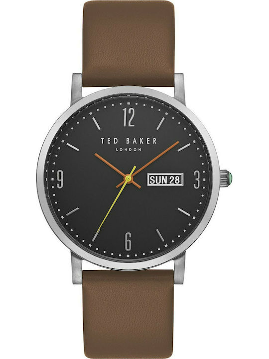 Ted Baker Grant Men's Watch 40mm Battery with Brown Leather Strap