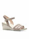 Stonefly Sweet III 7 Anatomic Women's Leather Platform Shoes Beige 110238 075