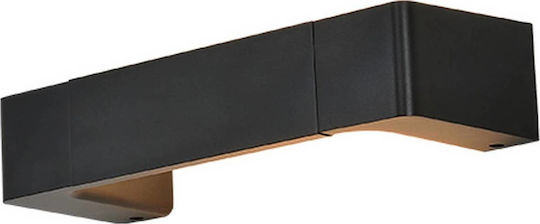 Aca Foga Modern Lamp Wall with Integrated LED and Warm White Light Black 30x10.5x6.4cm