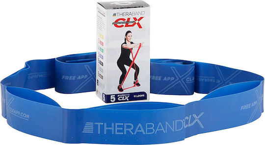 Thera-Band CLX Bandă de rezistență pentru exerciții Bucla Foarte Dur Albastru 2.2m