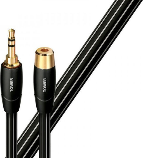 Audioquest Audio Cable 3.5mm Male - 3.5mm Female Black 3m with Gold Plated Terminals Tower