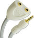 Audioquest Flx-mini Μετατροπέας 3.5mm male σε 3.5mm 2x female Λευκό 1τμχ