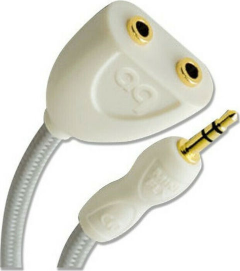 Audioquest Flx-mini Μετατροπέας 3.5mm male σε 3.5mm 2x female Λευκό 1τμχ