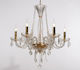 Aca Lilium Πολυέλαιος 6xE14 Ø64cm με Κεράκια Χρυσός BLK80046PCG