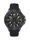 Nautica Watch Chronograph Battery with Black Rubber Strap NAPP25004