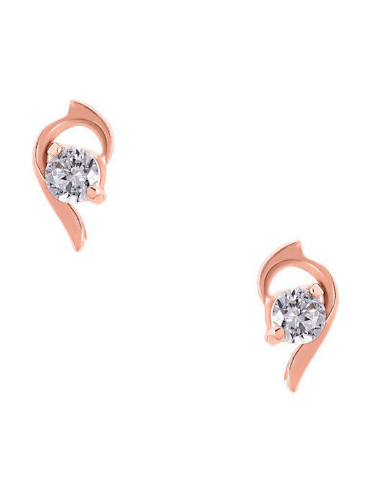 14K Pink gold earrings "Magic Sigils"