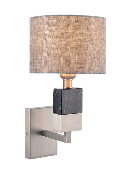Aca Modern Wall Lamp with Socket E27 Silver Width 25cm